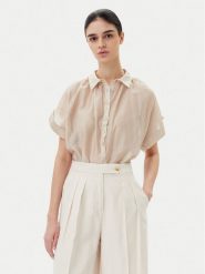 ViCOLO Bluzka TD0342 Beżowy Relaxed Fit. Brązowe bluzki ViCOLO, m, bez wzorów, z syntetyku, bez kołnierzyka, bez ramiączek. Za 199.99 zł.