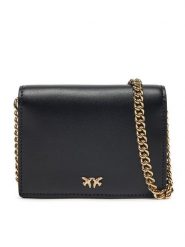 PINKO Torebka Jolie Simply Credit Card 1P21KX Y5FF Czarny. Czarne kopertówki Pinko, bez wzorów, ze skóry, wizytowe, bez dodatków. Za 479.00 zł.