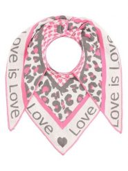 Zwillingsherz Chusta "Love is Love" w kolorze szaro-jasnoróżowym - 200 x 100 cm rozmiar: onesize. Różowe chusty Zwillingsherz, bez wzorów, z bawełny. Za 104.99 zł.