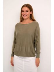 Kaffe Sweter w kolorze khaki rozmiar: XL. Brązowe swetry Kaffe, xl, bez wzorów, ze splotem, bez ramiączek. Za 83.42 zł.