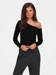 ONLY Bluzka Live Love 15344398 Czarny Slim Fit. Czarne bluzki ONLY, xl, bez wzorów, z bawełny, bez kołnierzyka, bez ramiączek. Za 69.99 zł.