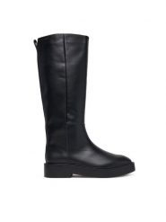 Calvin Klein Kozaki Conc Welt High Boot Lth HW0HW03213 Czarny. Czarne kozaki Calvin Klein, bez wzorów, ze skóry, bez obcasa, na płaskiej podeszwie, bez zapięcia. Za 1,099.00 zł.