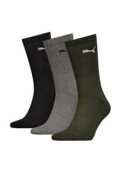 Puma Skarpety Sport Crew 3-Pack 88035528. Zielone skarpetki Puma, bez wzorów, z bawełny. Za 49.99 zł.