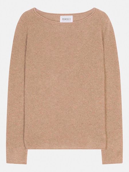 Perfect Cashmere Kaszmirowy sweter "Megan" w kolorze jasnobrązowym rozmiar: XL. Brązowe swetry Perfect Cashmere, xl, bez wzorów, z kaszmiru, bez ramiączek. Za 363.71 zł.