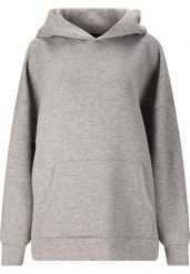 Bluza damska z kapturem Athlecia Larisa. Szare bluzy Athlecia, bez wzorów, z bawełny, bez ramiączek, z kapturem. Za 219.00 zł.