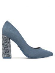 DeeZee Czółenka XLO Niebieski. Niebieskie czółenka DeeZee, bez wzorów, z materiału, bez obcasa, bez zapięcia. Za 159.99 zł.