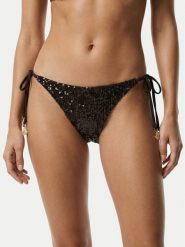 Guess Dół od bikini E6GO04 KBMV0 Brązowy. Brązowe bikini Guess, z aplikacjami, z syntetyku. Za 219.99 zł.