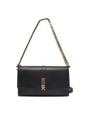 Tommy Hilfiger Torebka Th Heritage Conv Crossover Chain AW0AW17223 Czarny. Czarne torebki klasyczne Tommy Hilfiger, bez wzorów, ze skóry, bez dodatków. Za 389.99 zł.