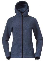 Bergans Kurtka polarowa w kolorze granatowym rozmiar: S. Niebieskie kurtki Bergans, s, bez wzorów, z polaru, bez kaptura. Za 246.53 zł.