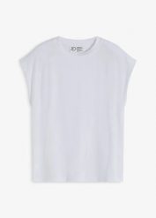 T-shirt oversize z miękkiej wiskozy. Czerwone t-shirty bonprix, bez wzorów, z wiskozy, bez kołnierzyka, bez ramiączek. Za 39.99 zł.