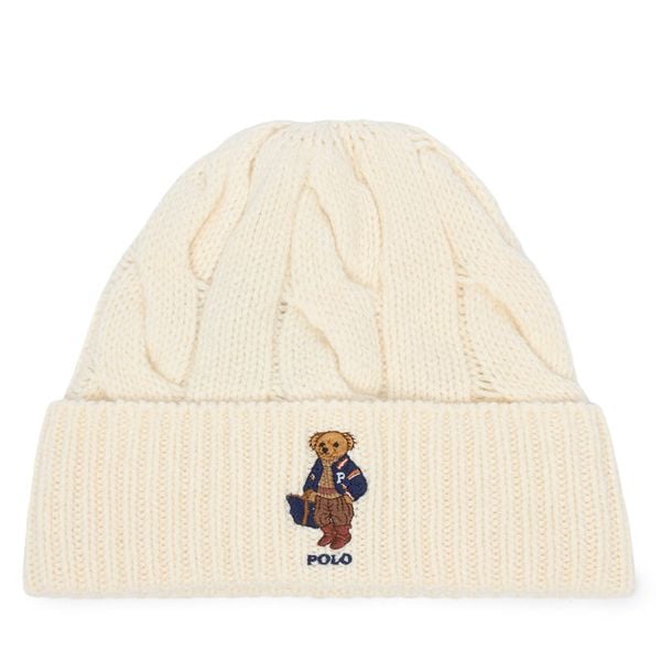 Czapka Polo Ralph Lauren. Białe czapki zimowe Polo Ralph Lauren, bez wzorów. Za 419.99 zł.