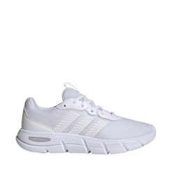 Buty damskie adidas Cloudfoam Flex Laces. Białe buty treningowe adidas, bez wzorów, z materiału, bez zapięcia, na fitness i siłownię, Adidas Cloudfoam. Za 249.50 zł.