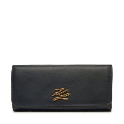 Portfel damski KARL LAGERFELD. Czarne portfele KARL LAGERFELD, bez wzorów. Za 549.99 zł.