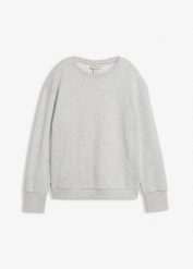 Bluza oversize z miękkiej mieszanki bawełny. Szare bluzy bonprix, bez wzorów, z bawełny, bez ramiączek, bez kaptura. Za 109.99 zł.