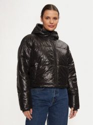 DKNY Kurtka puchowa DP4J9549 Czarny Relaxed Fit. Czarne kurtki DKNY, l, bez wzorów, z puchu, bez kaptura. Za 459.99 zł.