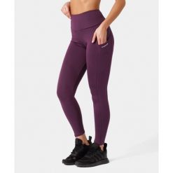 Legginsy z kieszeniami Carpatree Libra fioletowe. Fioletowe legginsy Carpatree, bez wzorów, z materiału, sportowe. Za 149.99 zł.