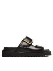 Zadig&Voltaire Klapki Alpha Cecilia SWCT00755 Czarny. Czarne klapki Zadig&Voltaire, bez wzorów, ze skóry, bez obcasa, bez zapięcia. Za 899.99 zł.