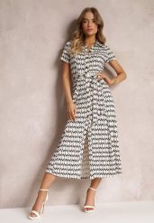 Beżowo-Czarna Sukienka Mamci Koszulowa Wiązana w Pasie Maevana. Czarne sukienki Renee, na co dzień, m, bez wzorów, z wiskozy, eleganckie, bez kołnierzyka, bez ramiączek, maxi, koszulowe. W wyprzedaży za 159.99 zł.