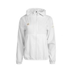 Lekka kurtka wiatrówka ENNA, oddychająca i wodoodporna z kapturem. Białe kurtki IZAS, bez wzorów, z kapturem. Za 278.22 zł.
