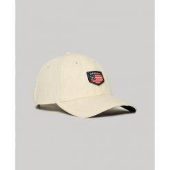 Damska czapka z daszkiem Superdry. Białe czapki z daszkiem Superdry, bez wzorów. Za 130.15 zł.