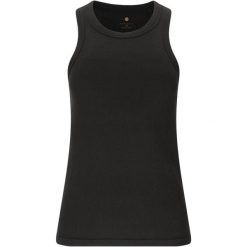 Damski tank top Athlecia Lenga. Czarne topy Athlecia, bez wzorów, sportowe, bez kołnierzyka, bez ramiączek. Za 176.50 zł.