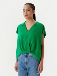 Calvin Klein Bluzka LV044C199G Zielony Regular Fit. Zielone bluzki Calvin Klein, xs, bez wzorów, z syntetyku, bez kołnierzyka, bez ramiączek. Za 399.99 zł.