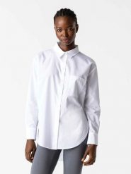 Les Lunes Koszula "Hannaa" w kolorze białym rozmiar: L. Białe koszule Les Lunes, l, bez wzorów, bez kołnierzyka, bez ramiączek. Za 217.99 zł.