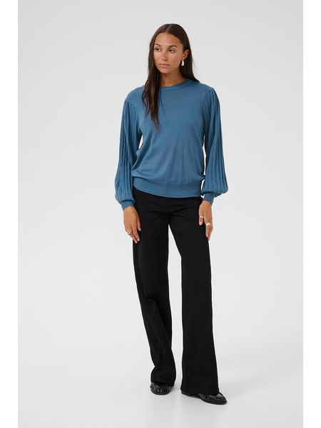 Kaffe Sweter w kolorze niebieskim rozmiar: L. Niebieskie swetry Kaffe, l, bez wzorów, bez ramiączek. Za 174.43 zł.