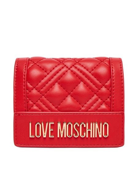LOVE MOSCHINO Portfel JC5601PP0NLA0500 Czerwony. Czerwone portfele Love Moschino, bez wzorów, ze skóry. Za 319.99 zł.