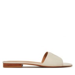 Klapki LAUREN RALPH LAUREN. Białe klapki Lauren Ralph Lauren, bez wzorów, bez obcasa, bez zapięcia. Za 431.99 zł.