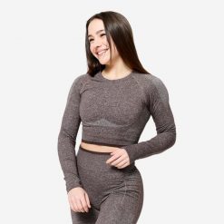 Koszulka do treningu siłowego damska Domyos długi rękaw. Białe t-shirty sportowe DOMYOS, l, bez wzorów, z dzianiny, bez ramiączek, na fitness i siłownię. Za 59.99 zł.