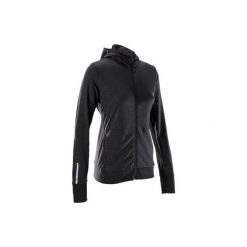 Bluza Rozpinana Z Kapturem Damska Run Warm Czarna. Czarne bluzy KALENJI, l, bez wzorów, z elastanu, bez ramiączek, z kapturem. Za 119.99 zł.