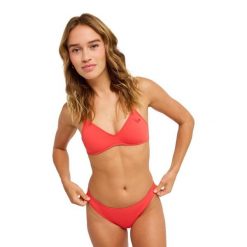 Majtki bikini o średnim kryciu dla Kobiety SOLID ESSENTIALS Czerwony. Czerwone bikini Roxy, bez wzorów, z elastanu, klasyczne. Za 109.99 zł.