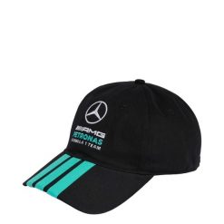 CZAPKA MERCEDES - AMG PETRONAS FORMULA 1 TEAM DNA 3 STRIPES. Czarne czapki z daszkiem adidas, bez wzorów, z bawełny, eleganckie. Za 149.00 zł.