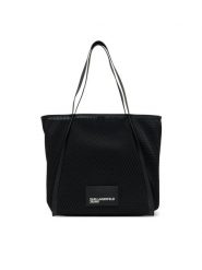 Karl Lagerfeld Jeans Torebka A2W50006 Czarny. Czarne shopper bag Karl Lagerfeld Jeans, bez wzorów, z jeansu, bez dodatków. Za 279.99 zł.