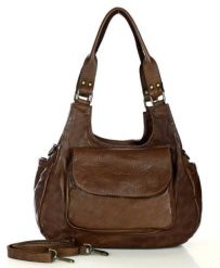 Shopperka skórzana MARCO MAZZINI czekoladowy brąz v154f. Brązowe torebki klasyczne bez wzorów, ze skóry, vintage, bez dodatków. Za 629.00 zł.