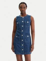 Liu Jo Sukienka codzienna UA6334 D0275 Niebieski Regular Fit. Niebieskie sukienki Liu Jo, na co dzień, bez wzorów, z bawełny, bez kołnierzyka, bez ramiączek, proste. Za 1,079.00 zł.