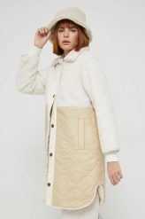 Abercrombie & Fitch kurtka damska kolor beżowy przejściowa. Brązowe kurtki Abercrombie & Fitch, l, bez wzorów, bez kaptura. W wyprzedaży za 586.99 zł.