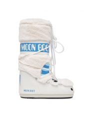 Moon Boot Śniegowce 80D3400330 Biały. Białe śniegowce Moon Boot, bez wzorów, ze skóry, bez zapięcia. Za 809.99 zł.