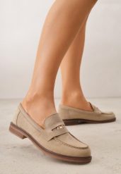 Beżowe Mokasyny VICES z Wkładką ze Skóry Naturalnej i Metaliczną Aplikacją Nanora. Brązowe mokasyny Born2be, z aplikacjami, z jeansu. Za 89.99 zł.