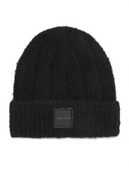 Calvin Klein Czapka Modern Patch Chunky K60K612596 Czarny. Czarne czapki zimowe Calvin Klein, bez wzorów, z materiału. Za 229.99 zł.
