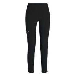 Legginsy durastretch damskie Salewa Agner. Czarne legginsy Salewa, bez wzorów, z jeansu, długie. Za 492.00 zł.