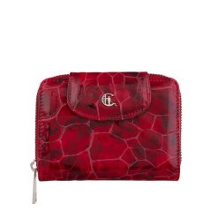 Czerwony portfel damski Canaletto – elegancja, funkcjonalność i ochrona RFID PD1266s90. Czerwone portfele bez wzorów, ze skóry. Za 180.00 zł.