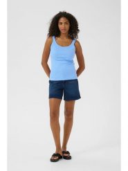 Kaffe Top w kolorze błękitnym rozmiar: M. Niebieskie topy Kaffe, m, bez wzorów, bez kołnierzyka, bez ramiączek. Za 56.99 zł.