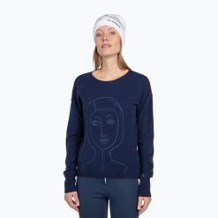 Sweter damski Rossignol Jcc Lina Pull. Niebieskie swetry Rossignol, bez wzorów, sportowe, bez ramiączek. Za 869.99 zł.