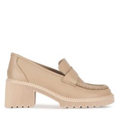 Półbuty Lasocki. Brązowe półbuty wsuwane Lasocki, bez wzorów, bez obcasa, na obcasie. Za 229.99 zł.