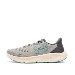 Buty biegowe Under Armour Charged Pursuit Szare/Turkusowe. Niebieskie buty do biegania Under Armour, bez wzorów, z gumy, bez zapięcia, do biegania. Za 289.85 zł.