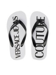 Versace Jeans Couture Japonki 80VA3SQ7 ZSS81 Biały. Białe japonki Versace Jeans Couture, bez wzorów, z jeansu. Za 249.99 zł.