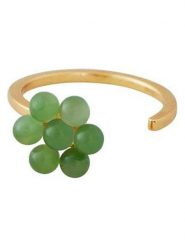 Design Letters Pozłacany pierścionek ''My Flower'' z jadeitami rozmiar: onesize. Żółte pierścionki Design Letters, z jadeitem, pozłacane. Za 143.99 zł.
