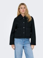 JDY Kurtka przejściowa w kolorze czarnym rozmiar: L. Czarne kurtki JDY, l, bez wzorów, bez kaptura. Za 184.89 zł.